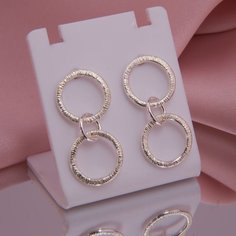 Gliederohrringe Damen Silber